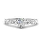 Load image into Gallery viewer, Oval Accented Heart Shaped Engagement Ring