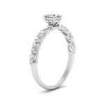 Load image into Gallery viewer, Oval Accented Heart Shaped Engagement Ring