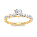 Load image into Gallery viewer, Oval Accented Heart Shaped Engagement Ring