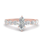 Load image into Gallery viewer, Oval Accented Marquise Shaped Engagement Ring