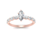 Load image into Gallery viewer, Oval Accented Marquise Shaped Engagement Ring