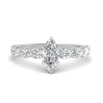 Load image into Gallery viewer, Oval Accented Marquise Shaped Engagement Ring