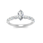 Load image into Gallery viewer, Oval Accented Marquise Shaped Engagement Ring