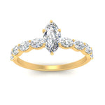 Load image into Gallery viewer, Oval Accented Marquise Shaped Engagement Ring
