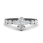 Load image into Gallery viewer, Oval Accented Pear Shaped Engagement Ring