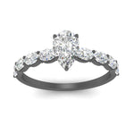 Load image into Gallery viewer, Oval Accented Pear Shaped Engagement Ring