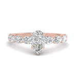Load image into Gallery viewer, Oval Accented Pear Shaped Engagement Ring