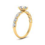 Load image into Gallery viewer, Oval Accented Pear Shaped Engagement Ring