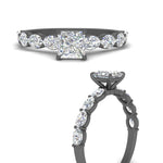 Load image into Gallery viewer, Oval Accented Princess Cut Engagement Ring