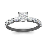 Load image into Gallery viewer, Oval Accented Princess Cut Engagement Ring
