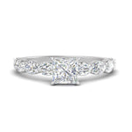 Load image into Gallery viewer, Oval Accented Princess Cut Engagement Ring