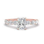 Load image into Gallery viewer, Oval Accented Radiant Cut Engagement Ring