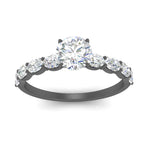 Load image into Gallery viewer, Oval Accented Round Cut Engagement Ring