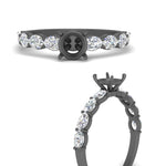 Load image into Gallery viewer, Semi Mount Oval Accented Engagement Ring