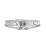 Load image into Gallery viewer, Semi Mount Oval Accented Engagement Ring