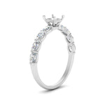 Load image into Gallery viewer, Semi Mount Oval Accented Engagement Ring