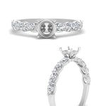 Load image into Gallery viewer, Semi Mount Oval Accented Engagement Ring