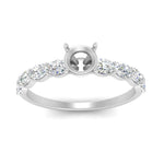 Load image into Gallery viewer, Semi Mount Oval Accented Engagement Ring