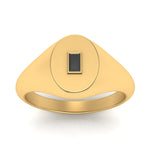 Load image into Gallery viewer, Gold Baguette Signet Ring