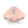 Load image into Gallery viewer, Gold Baguette Signet Ring