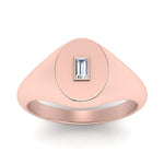 Load image into Gallery viewer, Gold Baguette Signet Ring