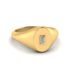 Load image into Gallery viewer, Gold Baguette Signet Ring