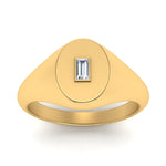 Load image into Gallery viewer, Gold Baguette Signet Ring