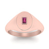 Load image into Gallery viewer, Gold Baguette Signet Ring