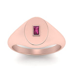 Load image into Gallery viewer, Gold Baguette Signet Ring