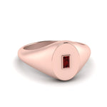 Load image into Gallery viewer, Gold Baguette Signet Ring