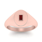 Load image into Gallery viewer, Gold Baguette Signet Ring