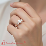 Load image into Gallery viewer, oval-bezel-3-Stone-diamond-solitaire-engagement-ring-rose-gold-fdenr11546-model