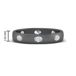 Load image into Gallery viewer, oval-bezel-set-spaced-eternity-diamond-band-in-black-gold-FD10979OV-NL-BG
