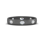 Load image into Gallery viewer, oval-bezel-set-spaced-eternity-diamond-band-in-black-gold-FD10979OV-NL-BG