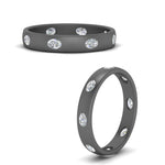 Load image into Gallery viewer, oval-bezel-set-spaced-eternity-diamond-band-in-black-gold-FD10979OV-NL-BG