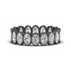 Load image into Gallery viewer, oval-cut-3.60-carat-eternity-bezel-ring-in-black-gold-FD10418B-20CT-NL-BG