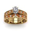 Load image into Gallery viewer, oval-cut-antique-filigree-wedding-ring-set-with-orange-sapphire-in-yellow-gold-FDENS3543OVGSAORANGLE5-NL-YG