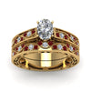 Load image into Gallery viewer, oval-cut-antique-filigree-wedding-ring-set-with-ruby-in-yellow-gold-FDENS3543OVGRUDRANGLE5-NL-YG