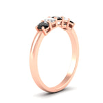 Load image into Gallery viewer, oval-cut-five-stone-wedding-black-diamond-band-0.50-carat-in-rose-gold-fdwb8008ovblackangle2-0.50ct-nl-rg.jpg?v=1773047587