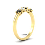 Load image into Gallery viewer, oval-cut-five-stone-wedding-black-diamond-band-0.50-carat-in-yellow-gold-fdwb8008ovblackangle2-0.50ct-nl-yg-hw.jpg?v=1773047704