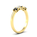 Load image into Gallery viewer, oval-cut-five-stone-wedding-black-diamond-band-0.50-carat-in-yellow-gold-fdwb8008ovblackangle2-0.50ct-nl-yg.jpg?v=1773047588