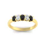 Load image into Gallery viewer, oval-cut-five-stone-wedding-black-diamond-band-0.50-carat-in-yellow-gold-fdwb8008ovblackangle5-0.50ct-nl-yg.jpg?v=1773047587