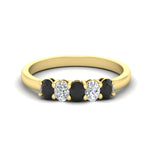 Load image into Gallery viewer, oval-cut-five-stone-wedding-black-diamond-band-0.50-carat-in-yellow-gold-fdwb8008ovblacksleep-0.50ct-nl-yg.jpg?v=1773047588