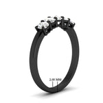 Load image into Gallery viewer, oval-cut-five-stone-wedding-diamond-band-0.50-carat-in-black-gold-fdwb8008ovangle2-0.50ct-nl-bg-hw.jpg?v=1773047660