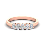 Load image into Gallery viewer, oval-cut-five-stone-wedding-diamond-band-0.50-carat-in-rose-gold-fdwb8008ovsleep-0.50ct-nl-rg.jpg?v=1773047588