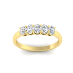 Load image into Gallery viewer, oval-cut-five-stone-wedding-diamond-band-0.50-carat-in-yellow-gold-fdwb8008ovangle5-0.50ct-nl-yg.jpg?v=1773047588