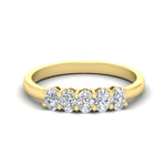 Load image into Gallery viewer, oval-cut-five-stone-wedding-diamond-band-0.50-carat-in-yellow-gold-fdwb8008ovsleep-0.50ct-nl-yg.jpg?v=1773047588