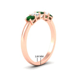 Load image into Gallery viewer, oval-cut-five-stone-wedding-emerald-band-0.50-carat-in-rose-gold-fdwb8008ovgemgrangle2-0.50ct-nl-rg-hw.jpg?v=1773047587