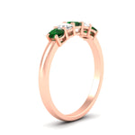 Load image into Gallery viewer, oval-cut-five-stone-wedding-emerald-band-0.50-carat-in-rose-gold-fdwb8008ovgemgrangle2-0.50ct-nl-rg.jpg?v=1773047588