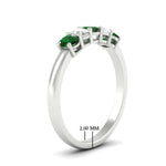 Load image into Gallery viewer, oval-cut-five-stone-wedding-emerald-band-0.50-carat-in-white-gold-fdwb8008ovgemgrangle2-0.50ct-nl-wg-hw_d8c5f24c-ac78-4757-a8be-b3cf1c08f3ba.jpg?v=1773047587